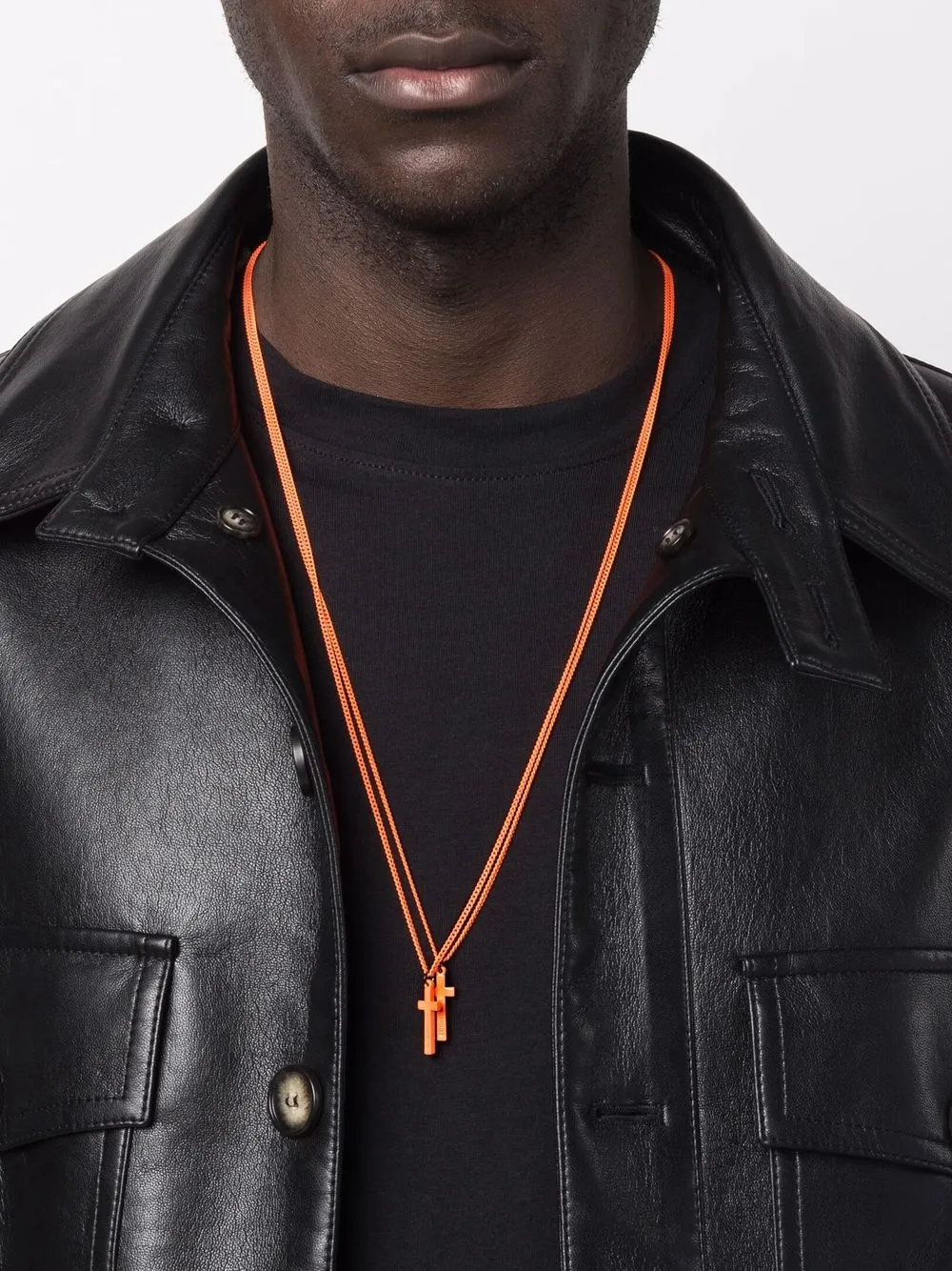 DSQUARED2 LAYERED CROSS NECKLACE