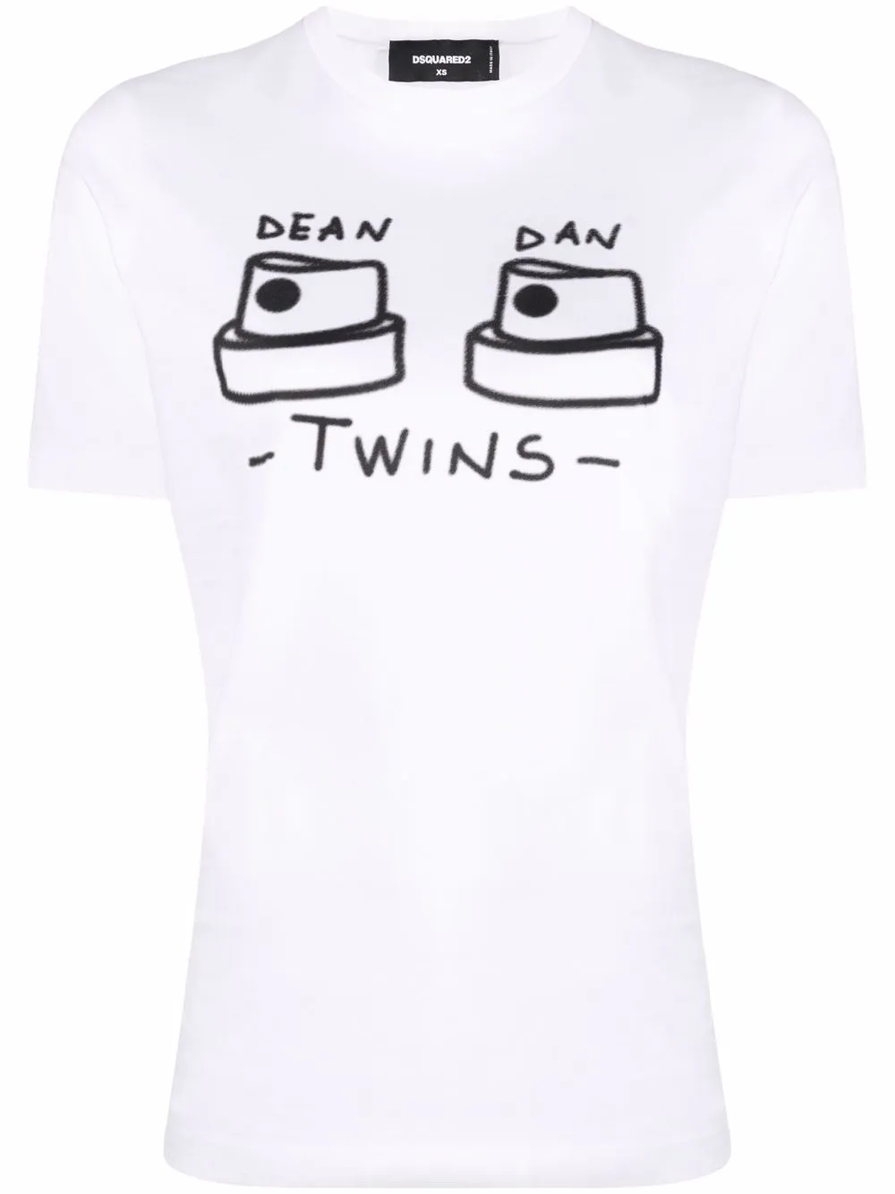 

Dsquared2 playera con estampado Twins - Blanco