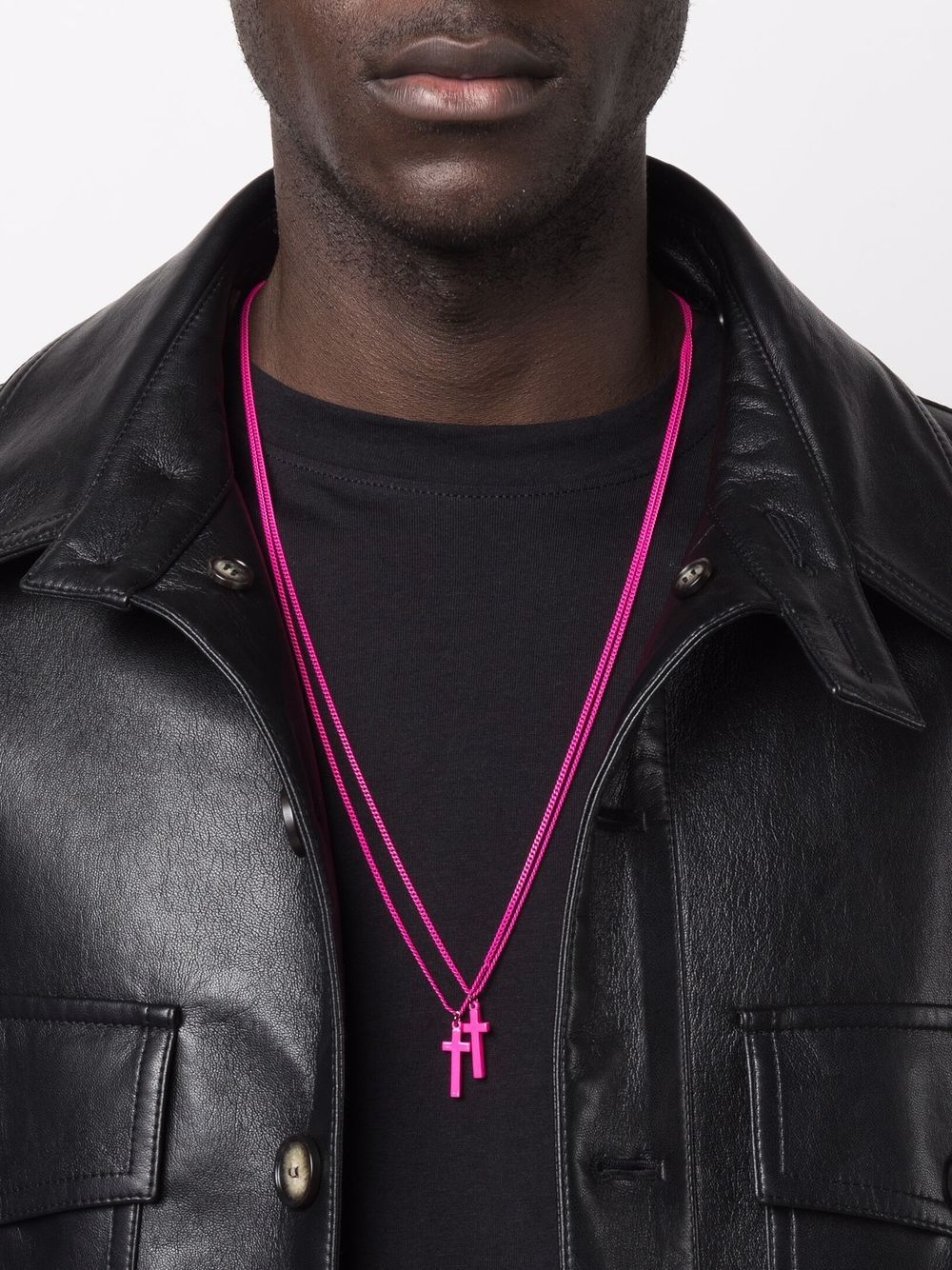 фото Dsquared2 layered cross necklace