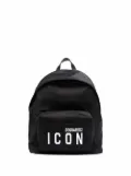 DSQUARED2 logo-print pocket backpack - Black