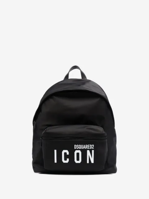 DSQUARED2 logo-print pocket backpack