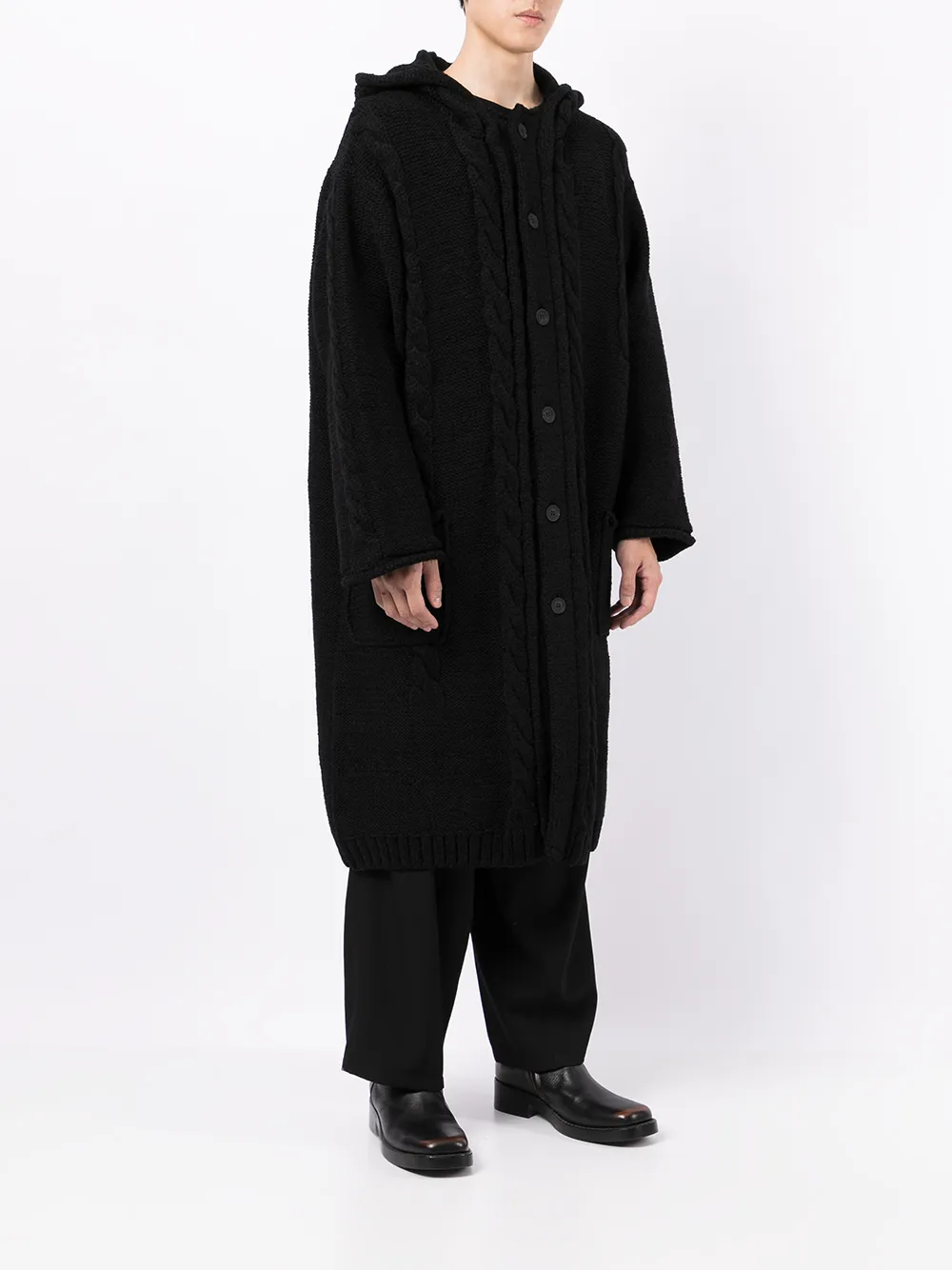 Yohji Yamamoto ケーブルニット パーカー - Farfetch