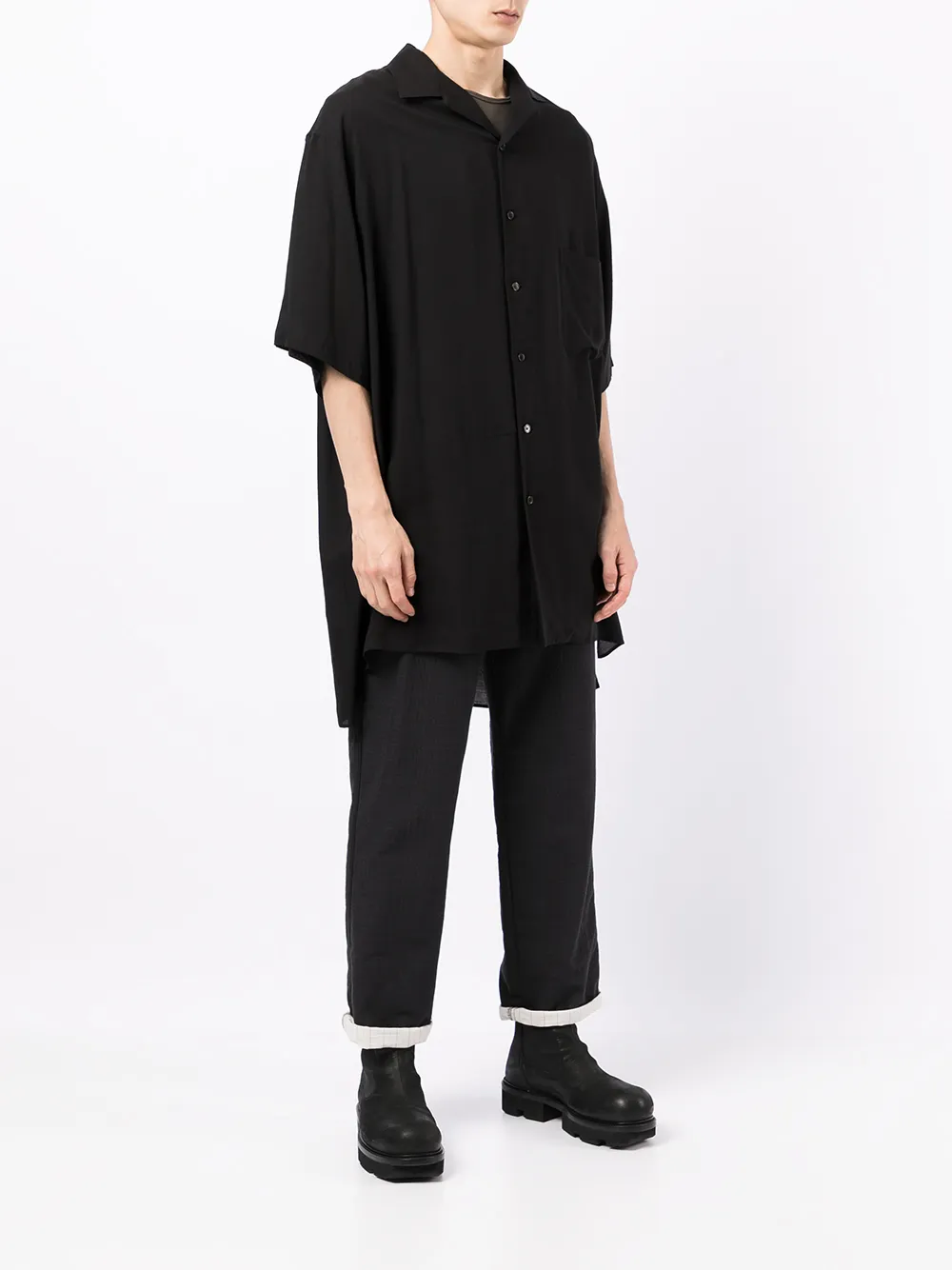 фото Yohji yamamoto рубашка с короткими рукавами