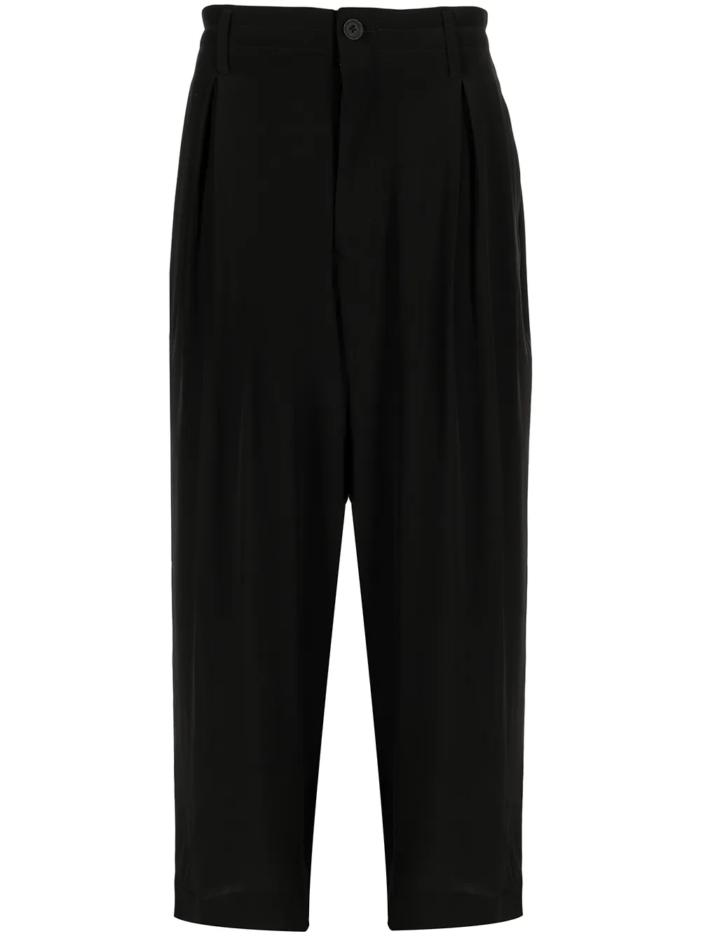 

Yohji Yamamoto pantalones rectos con tiro alto - Negro