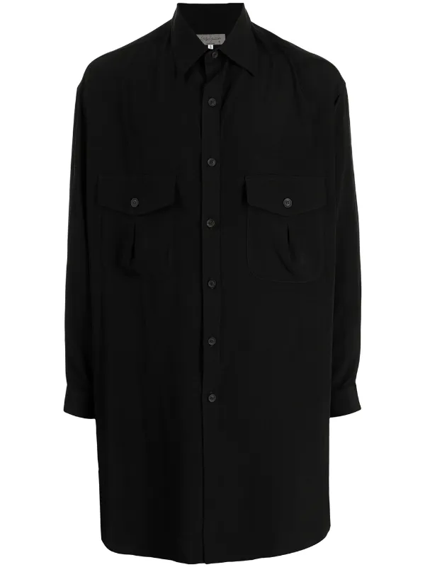 longline button down shirt