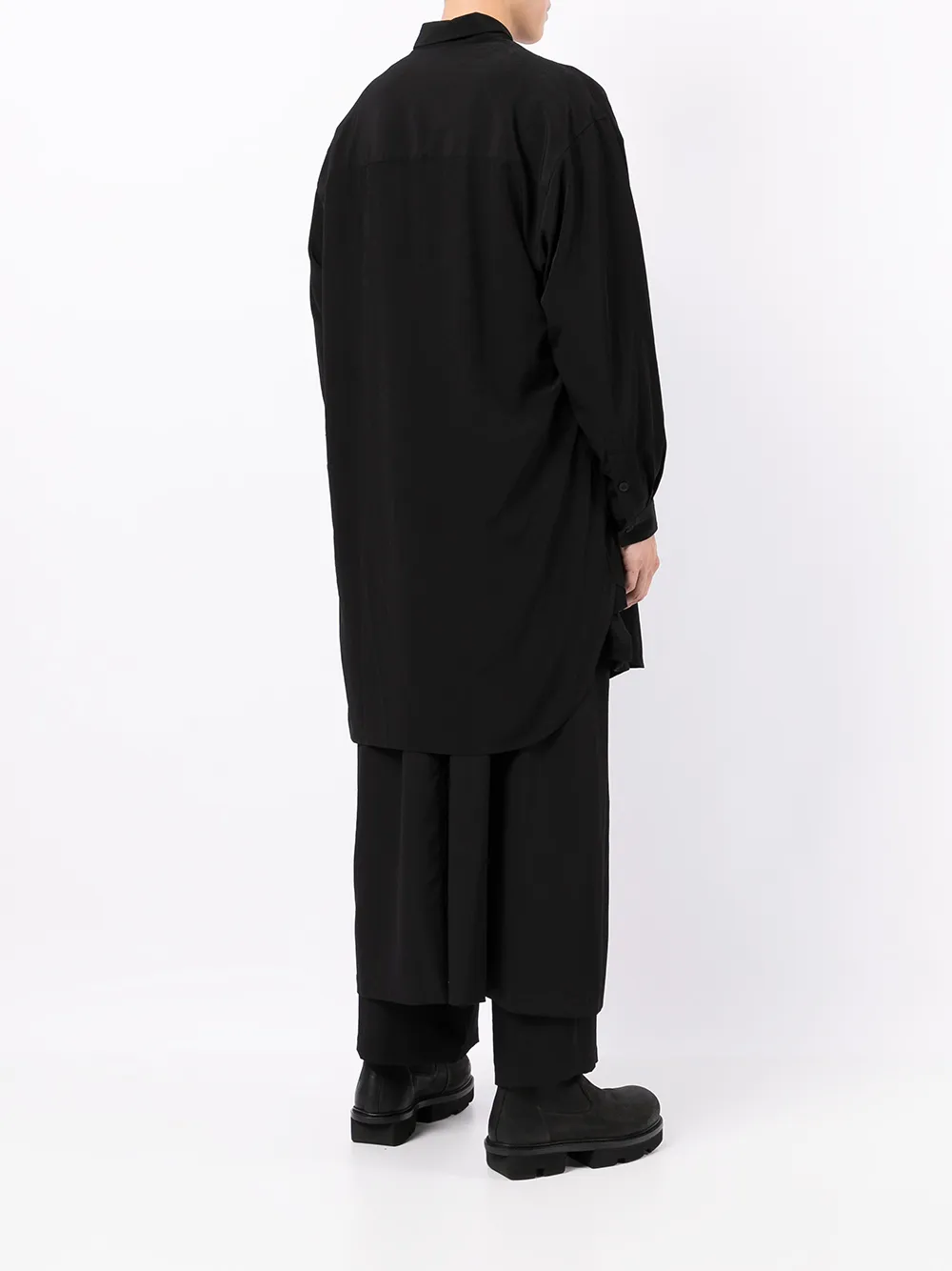 фото Yohji yamamoto длинная рубашка на пуговицах