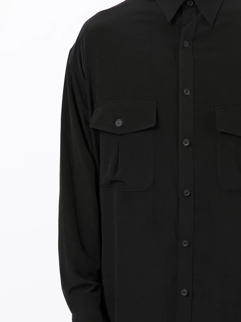 фото Yohji yamamoto длинная рубашка на пуговицах