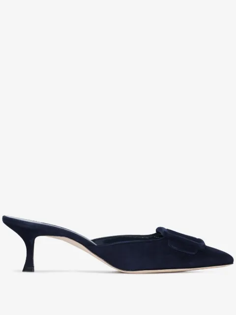 Manolo Blahnik mules Maysale 50 mm en daim