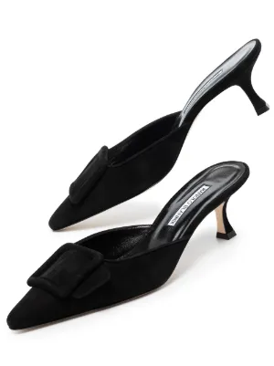 Manolo Blahnik Maysale 50mm ミュール | ブルー | FARFETCH JP