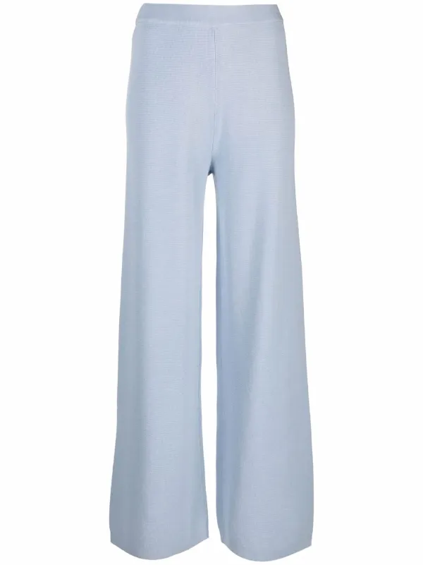 light blue wide leg trousers