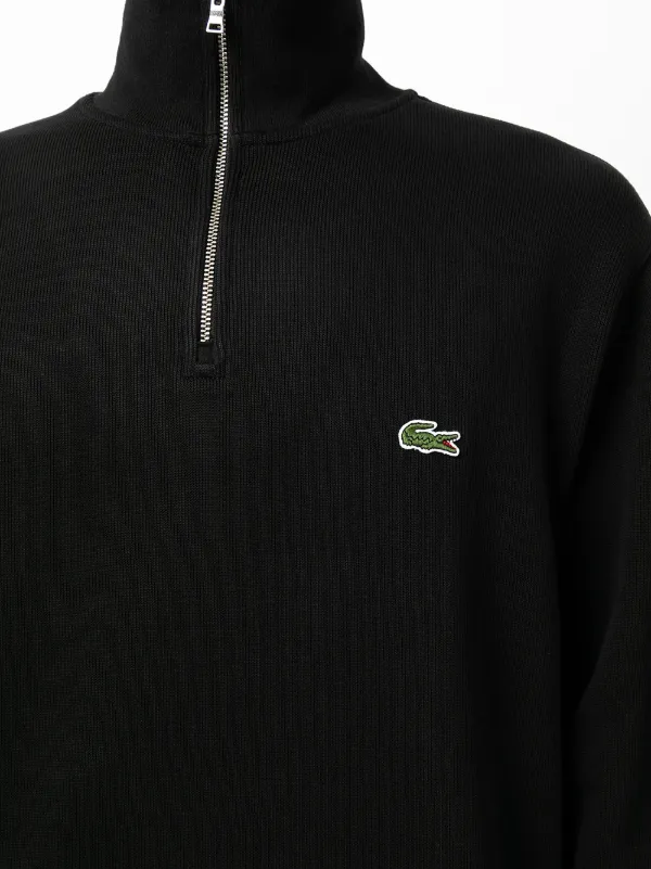 Lacoste crocodile-embroidered Cotton Sweatshirt | Black