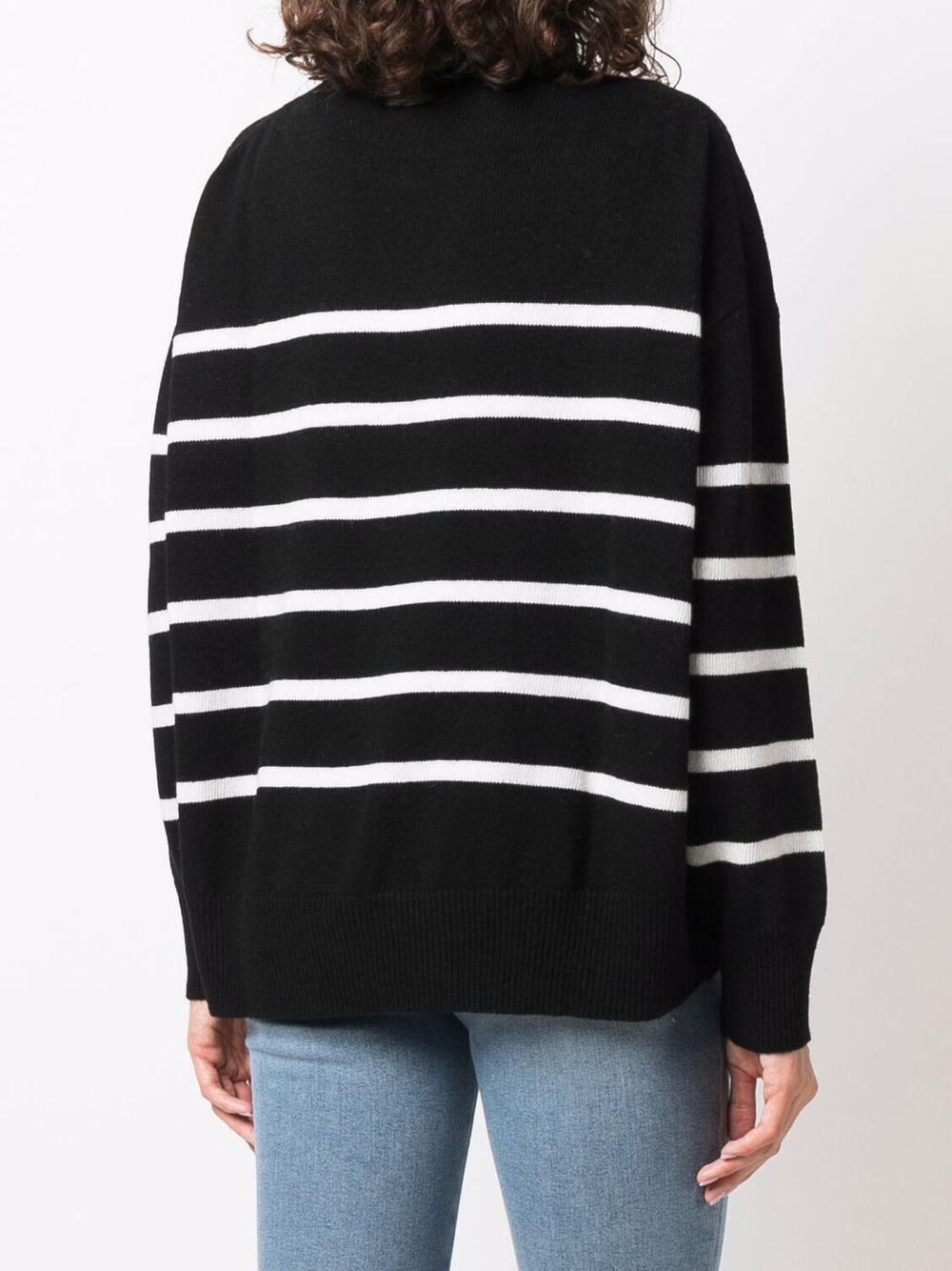 фото Ermanno ermanno logo-patch striped jumper