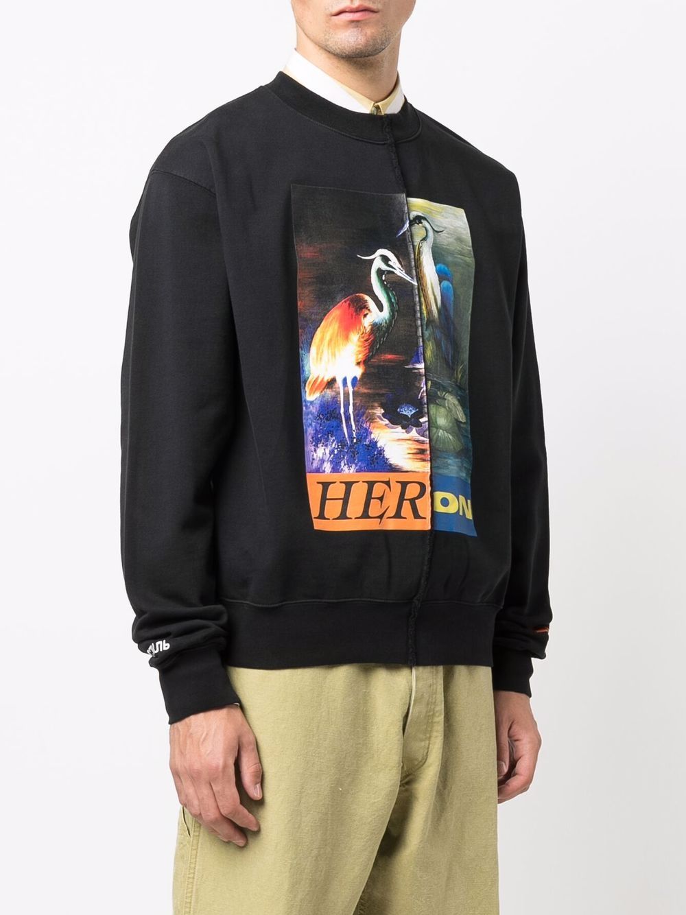 фото Heron preston graphic print patchwork sweatshirt