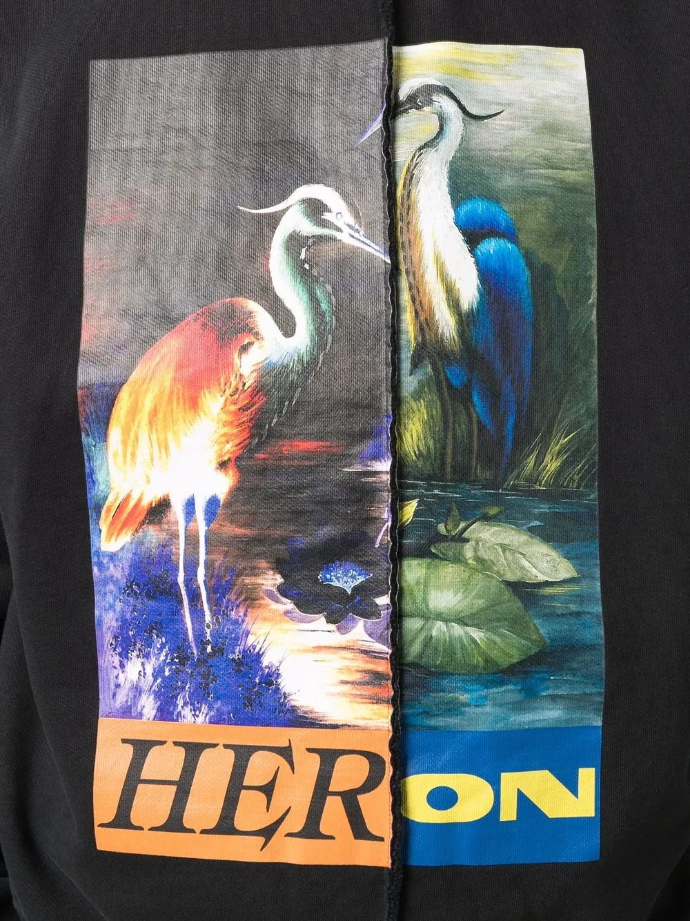 фото Heron preston graphic print patchwork sweatshirt