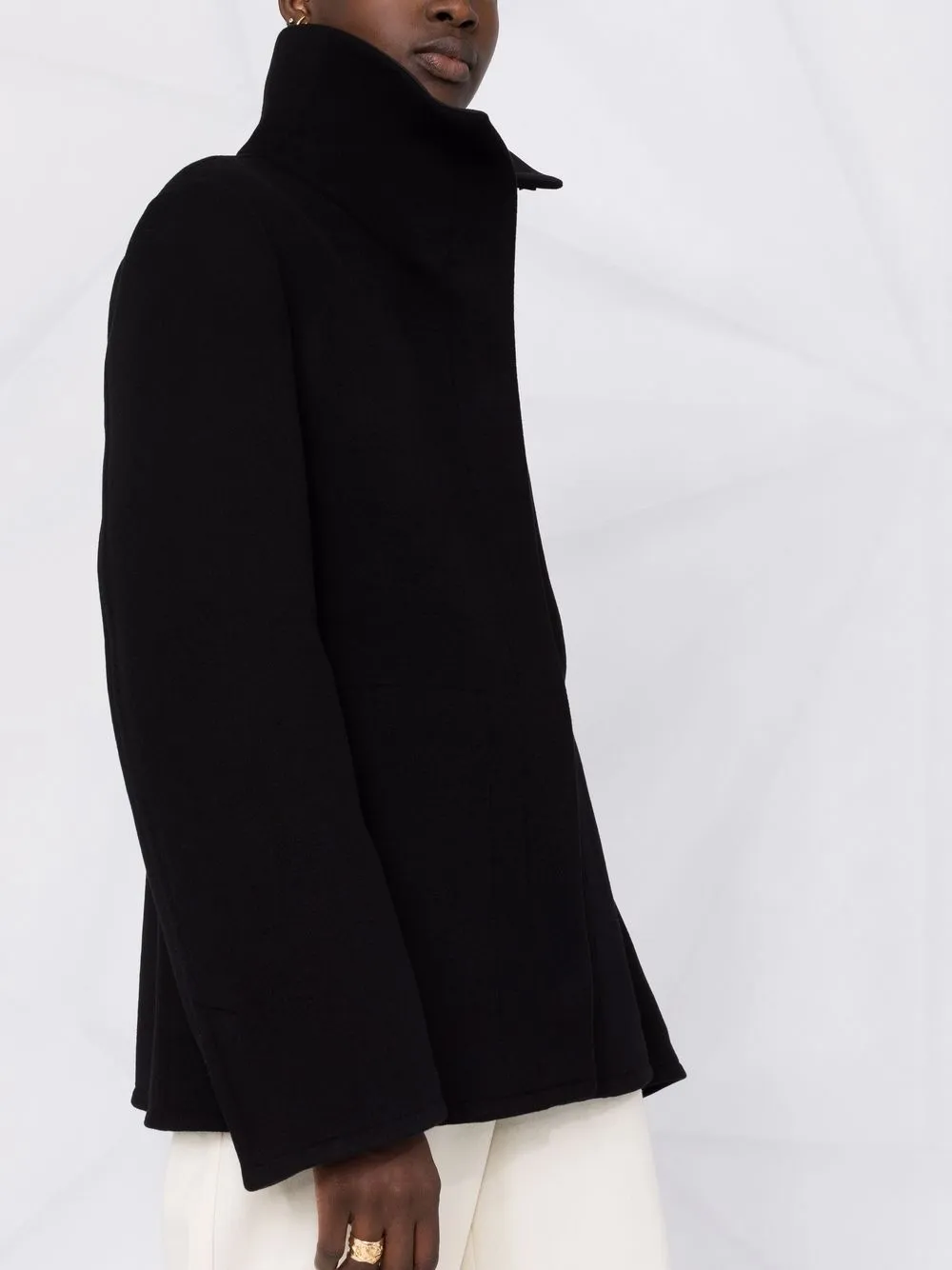 фото Jil sander однобортное пальто с высоким воротником