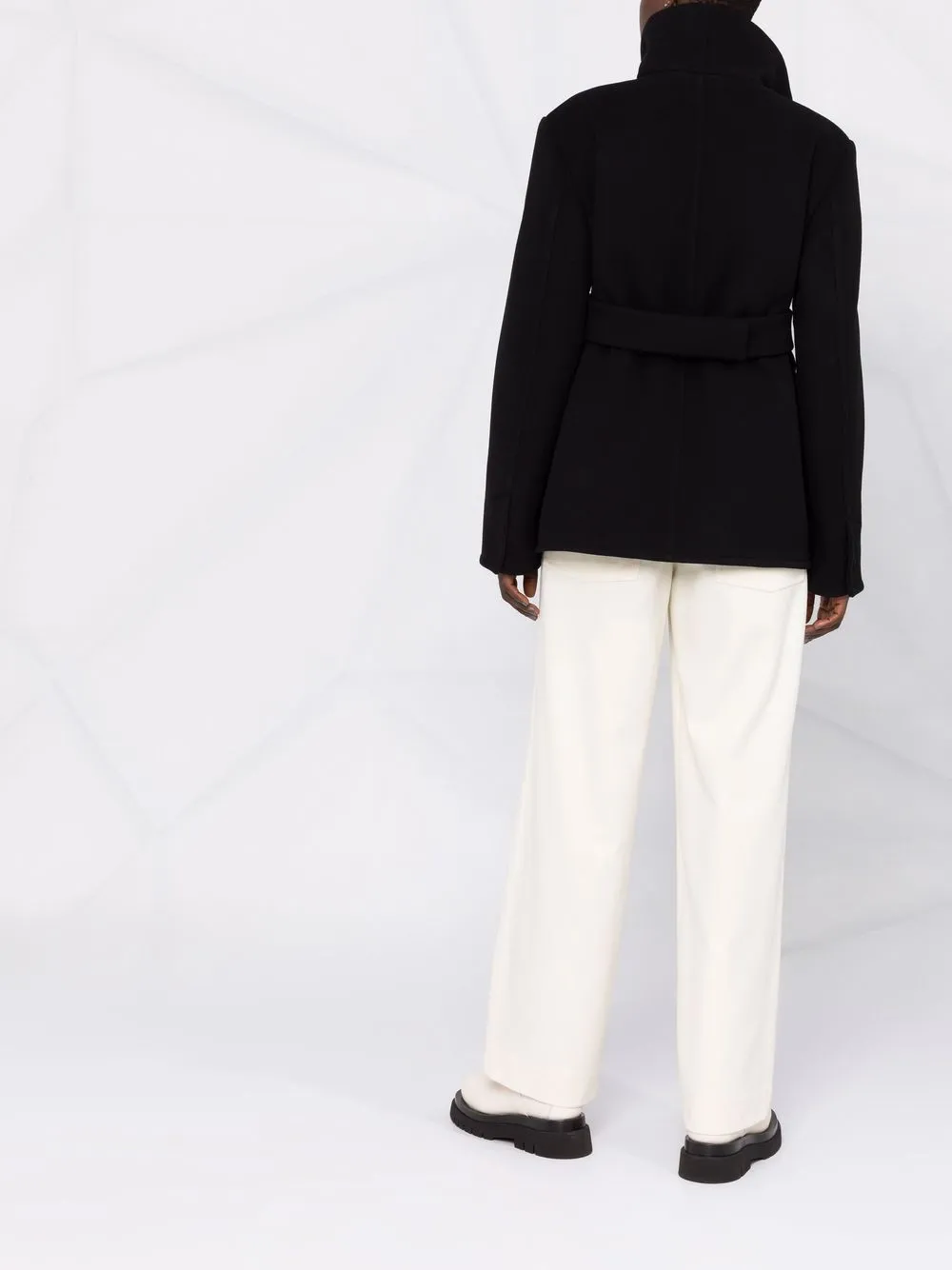 фото Jil sander однобортное пальто с высоким воротником