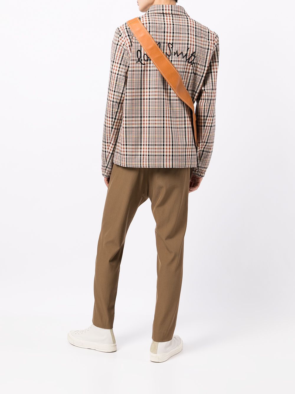 Shop Paul Smith Checked Cotton Shirt Jacket In Nude