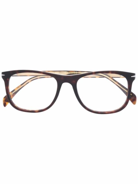 Eyewear by David Beckham tortoiseshell square-frame glasses 