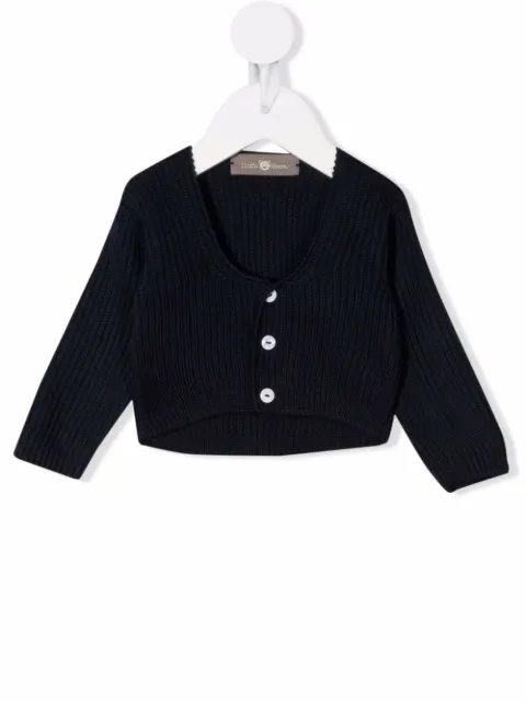 Little Bear ribbed knit virgin wool cardigan