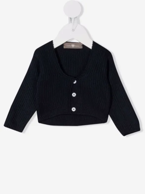 Little Bear ribbed knit virgin wool cardigan