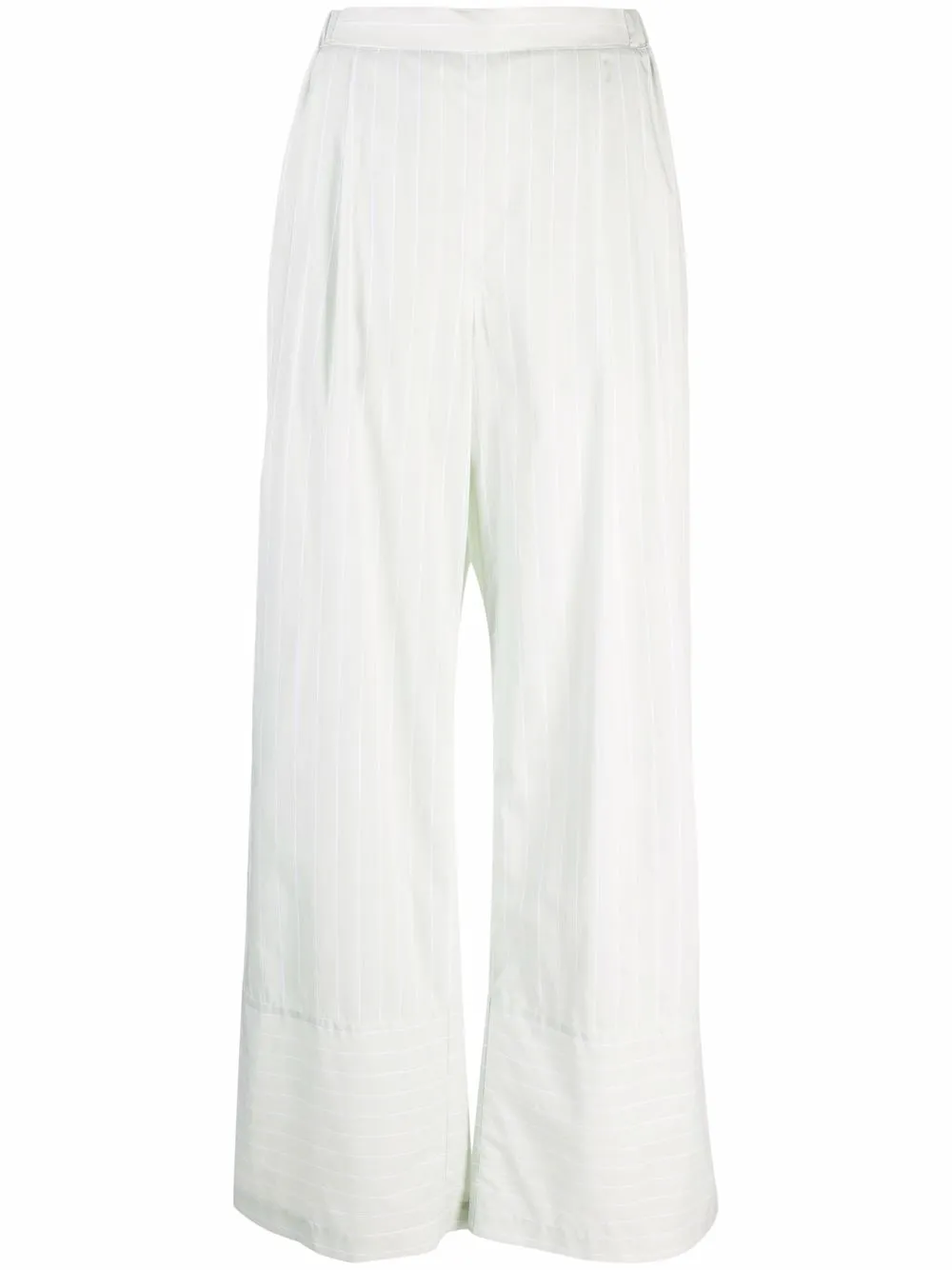 

12 STOREEZ pantalones anchos con pinzas - Verde