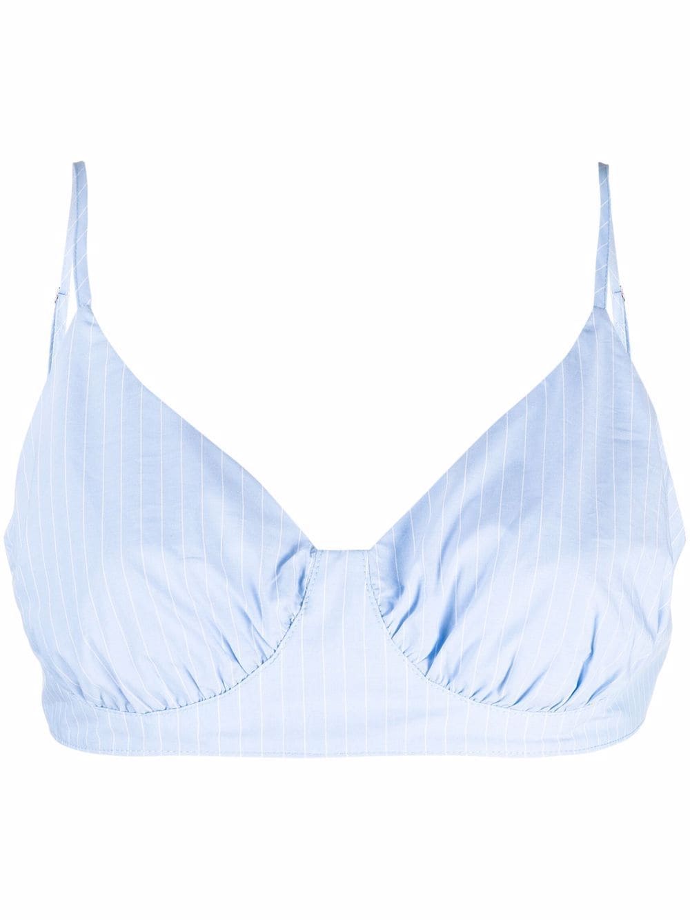 

12 STOREEZ bralette con motivo de rayas - Azul