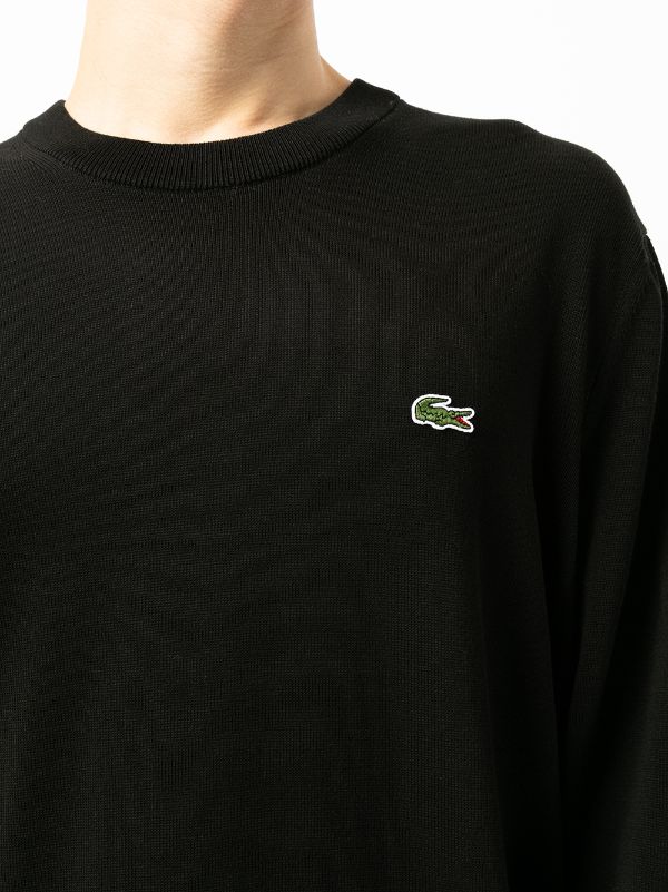 Næb Bemærk gaben Lacoste crocodile-embroidered Cotton Sweatshirt - Farfetch