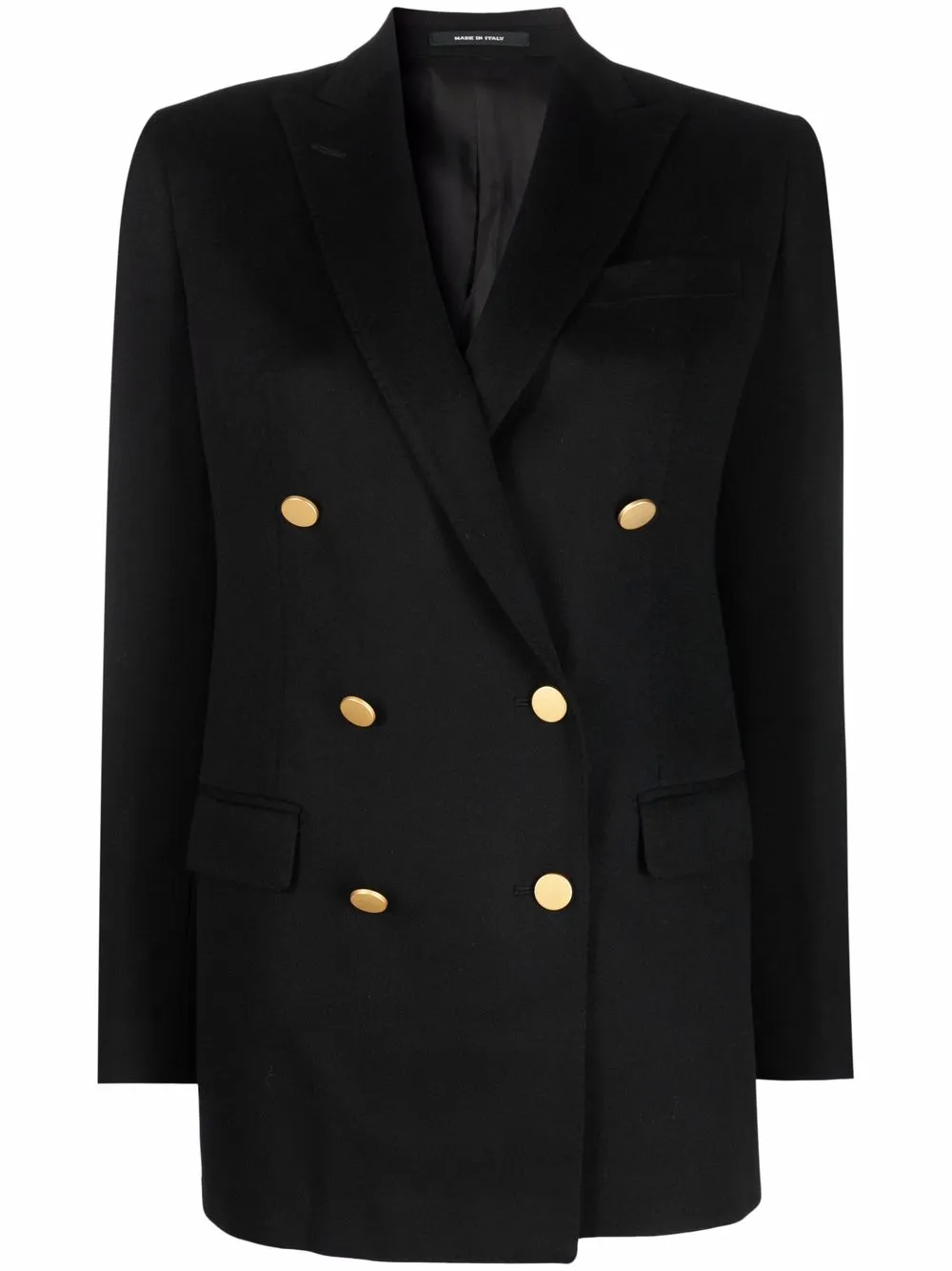

Tagliatore blazer de cachemira con doble botonadura - Negro