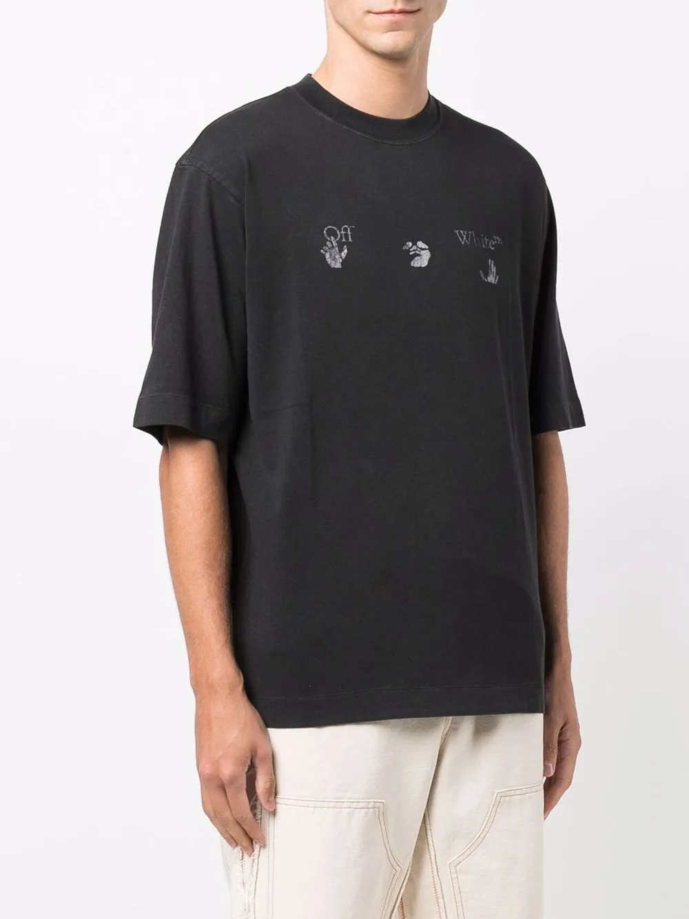 фото Off-white футболка с логотипом hands off