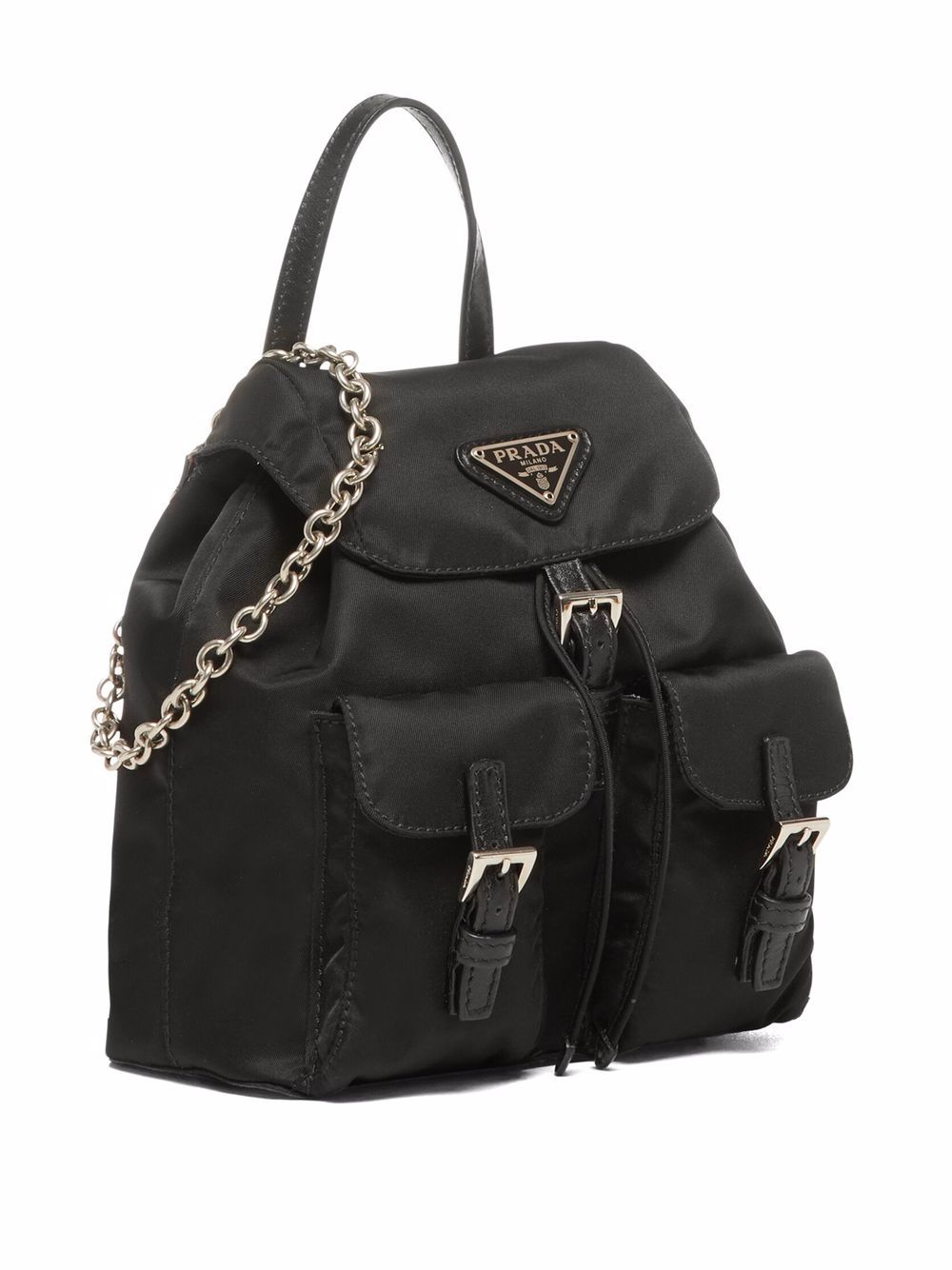 Shop Prada Re-nylon Mini Backpack In Schwarz