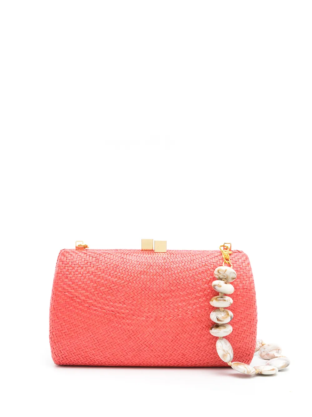 Image 1 of SERPUI Farah straw clutch bag