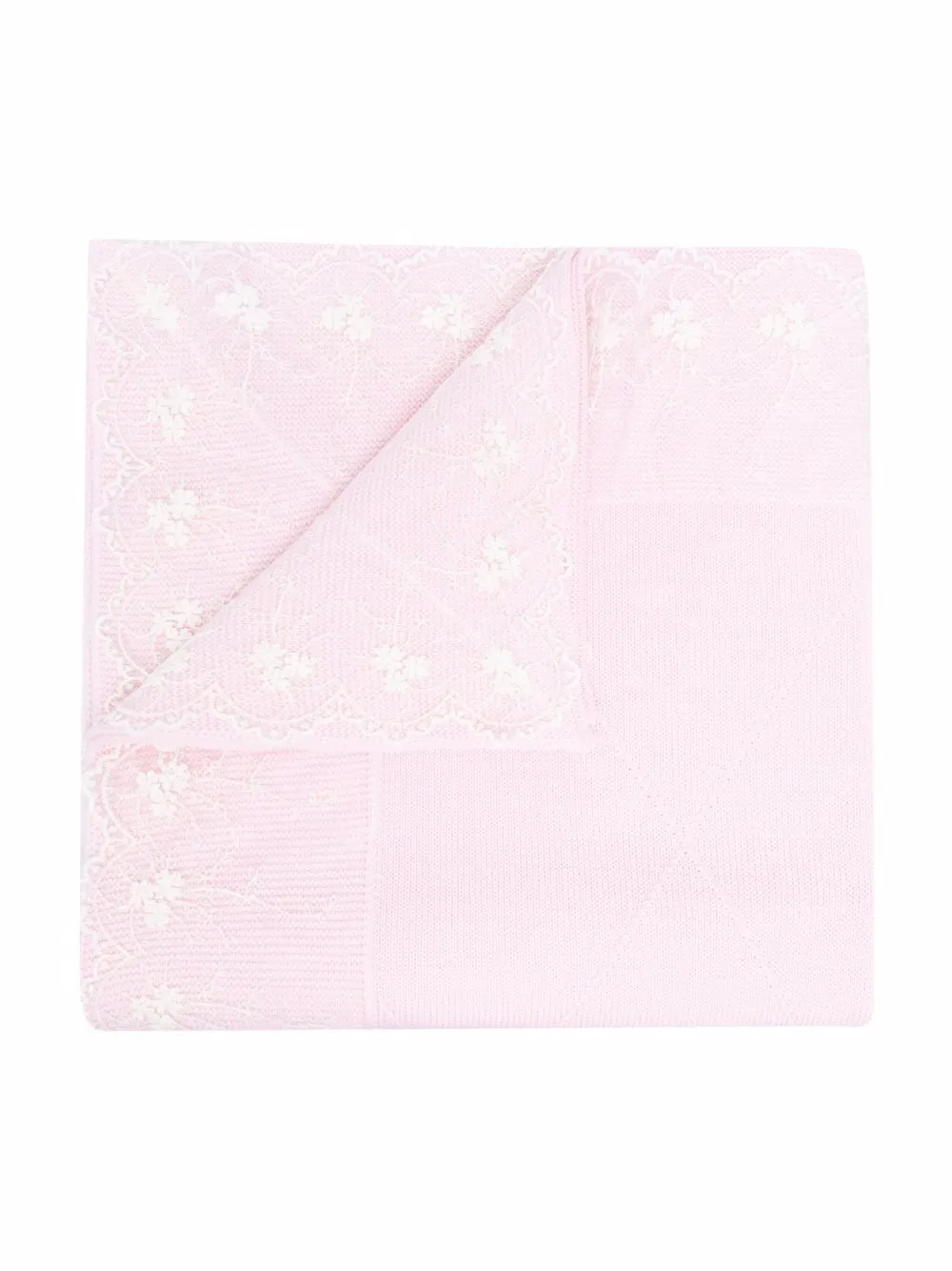 

Siola mascada tejida con bordado de encaje - Rosado