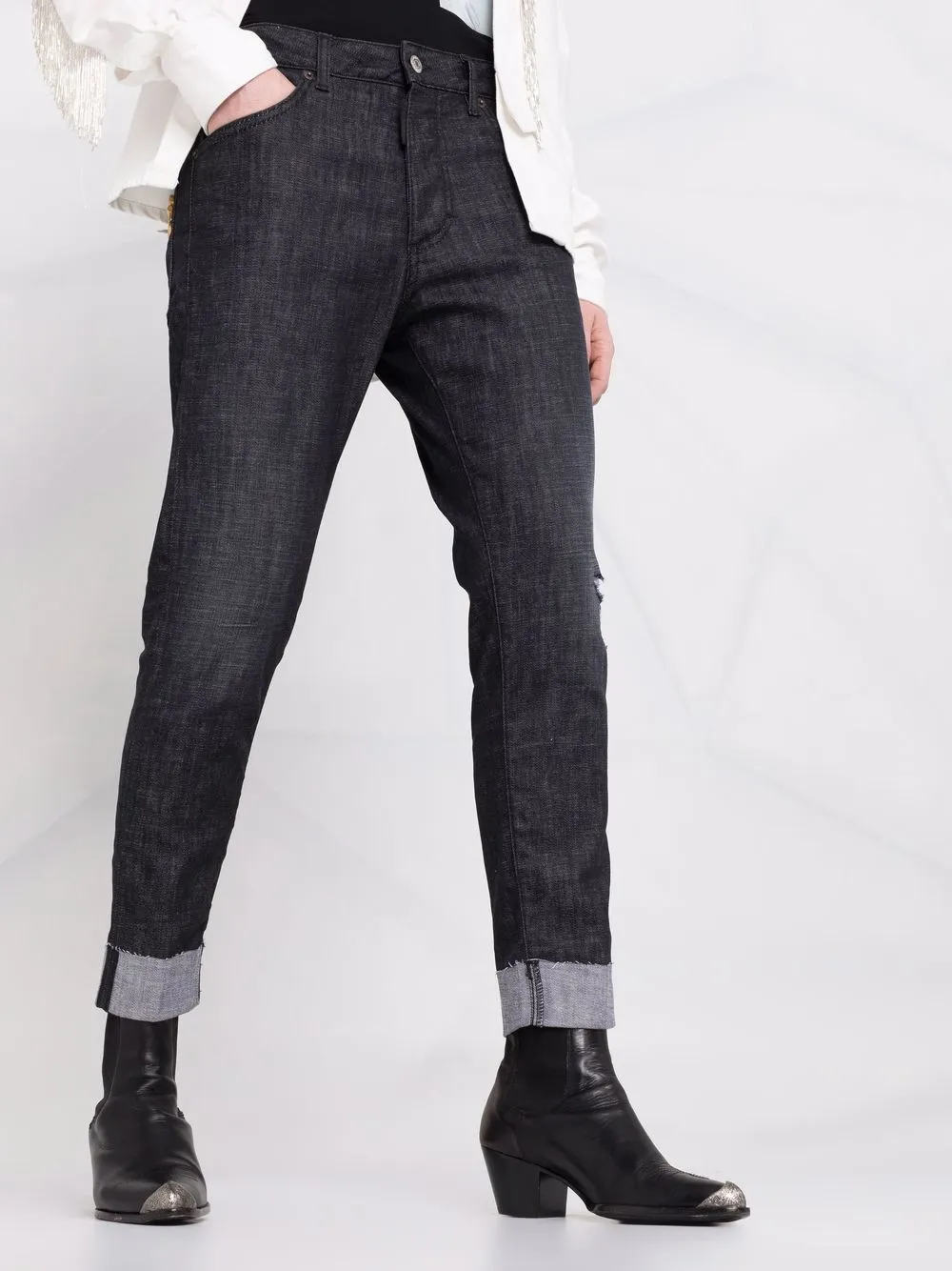 фото Dsquared2 джинсы с подворотами