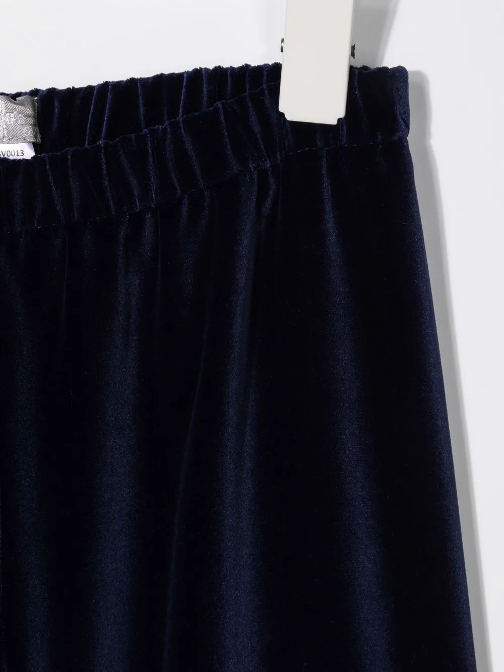 Il Gufo Velvet-effect Track Pants In Blue