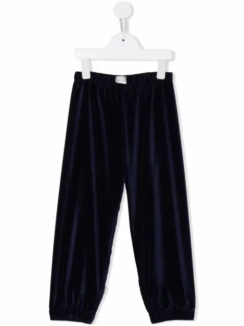 Il Gufo velvet-effect track pants