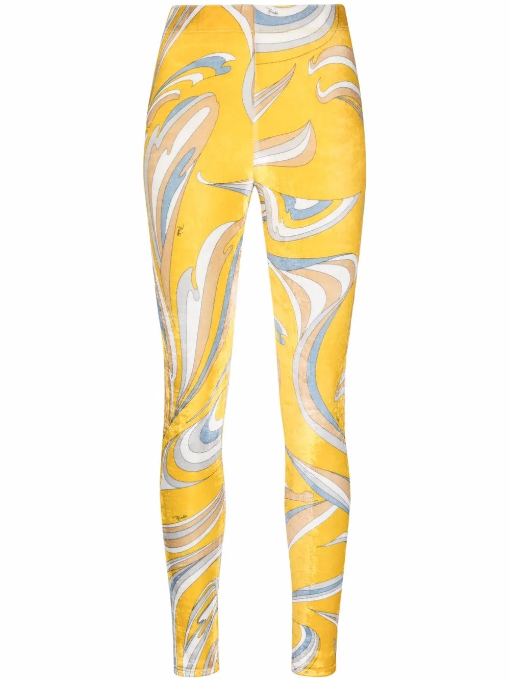 Emilio Pucci бархатные легинсы с принтом Vortici