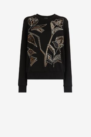 Just Cavalli Floral-Embroidered Sweatshirt