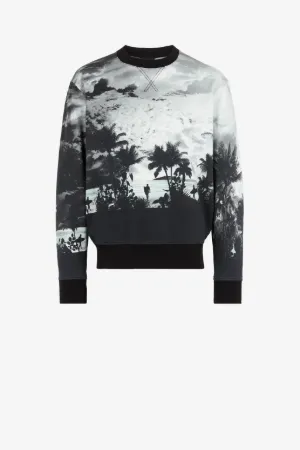 Just Cavalli Beach-Print Sweatshirt 