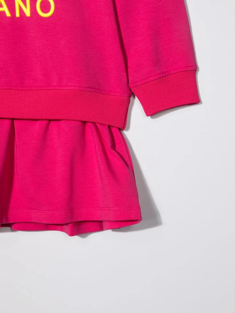 фото Moschino kids платье с капюшоном и логотипом