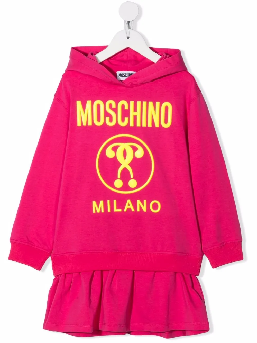 фото Moschino kids платье с капюшоном и логотипом