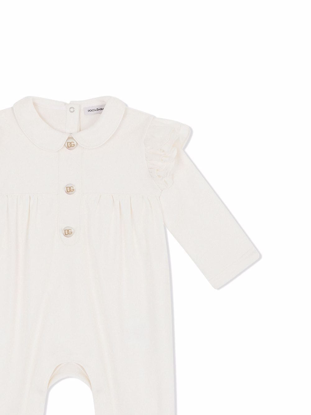 Shop Dolce & Gabbana Interlock Babygrow Set In White
