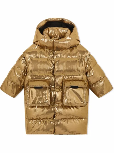 Dolce & Gabbana Kids معطف مبطن بهودي