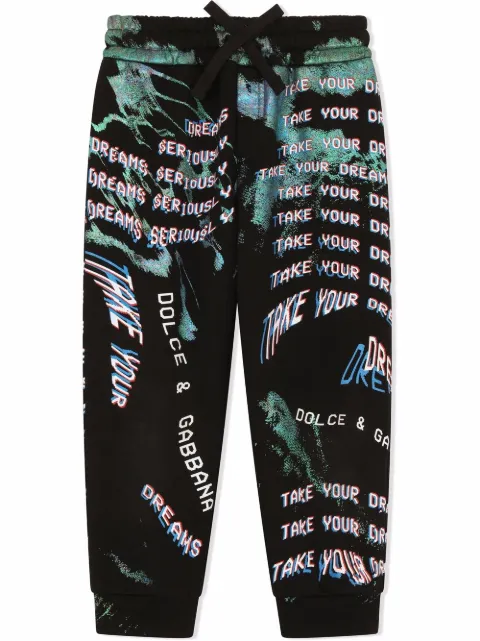 Dolce & Gabbana Kids pants con estampado gráfico