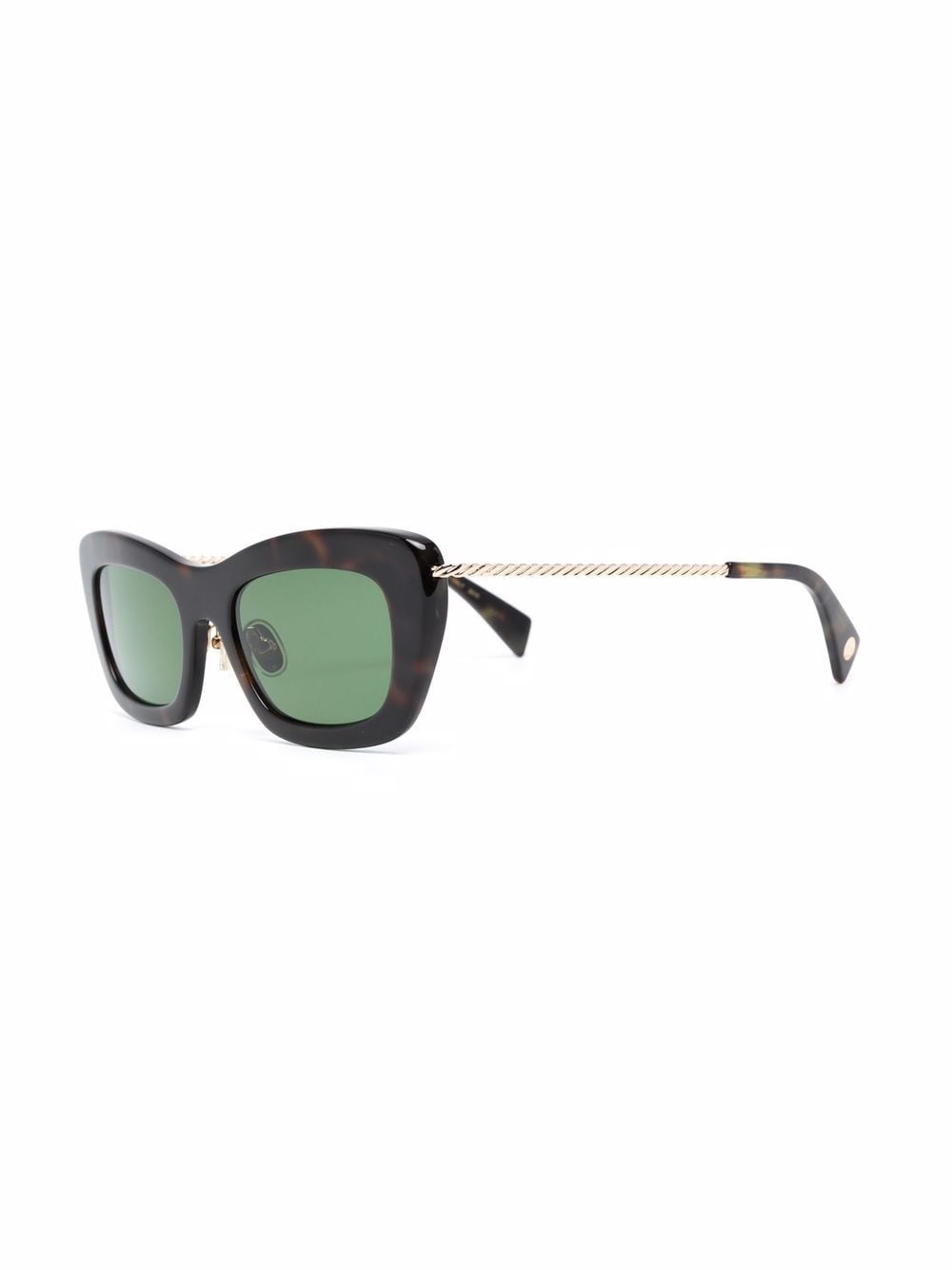 Shop Lanvin Cat Eye-frame Tortoiseshell Sunglasses In Braun