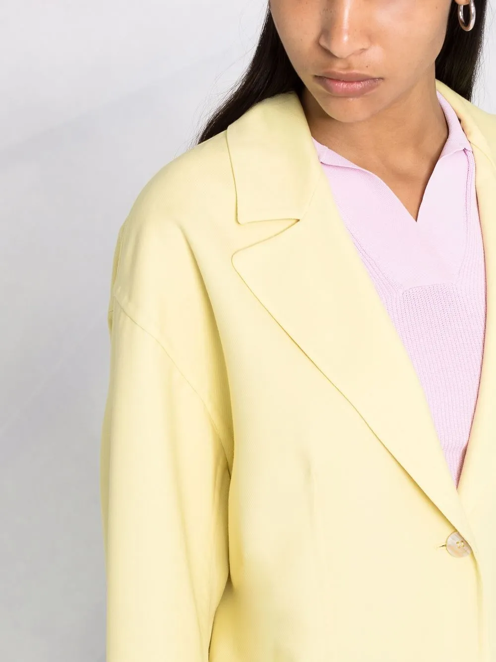 Ferragamo Single-breasted Virgin Wool Blazer In Yellow