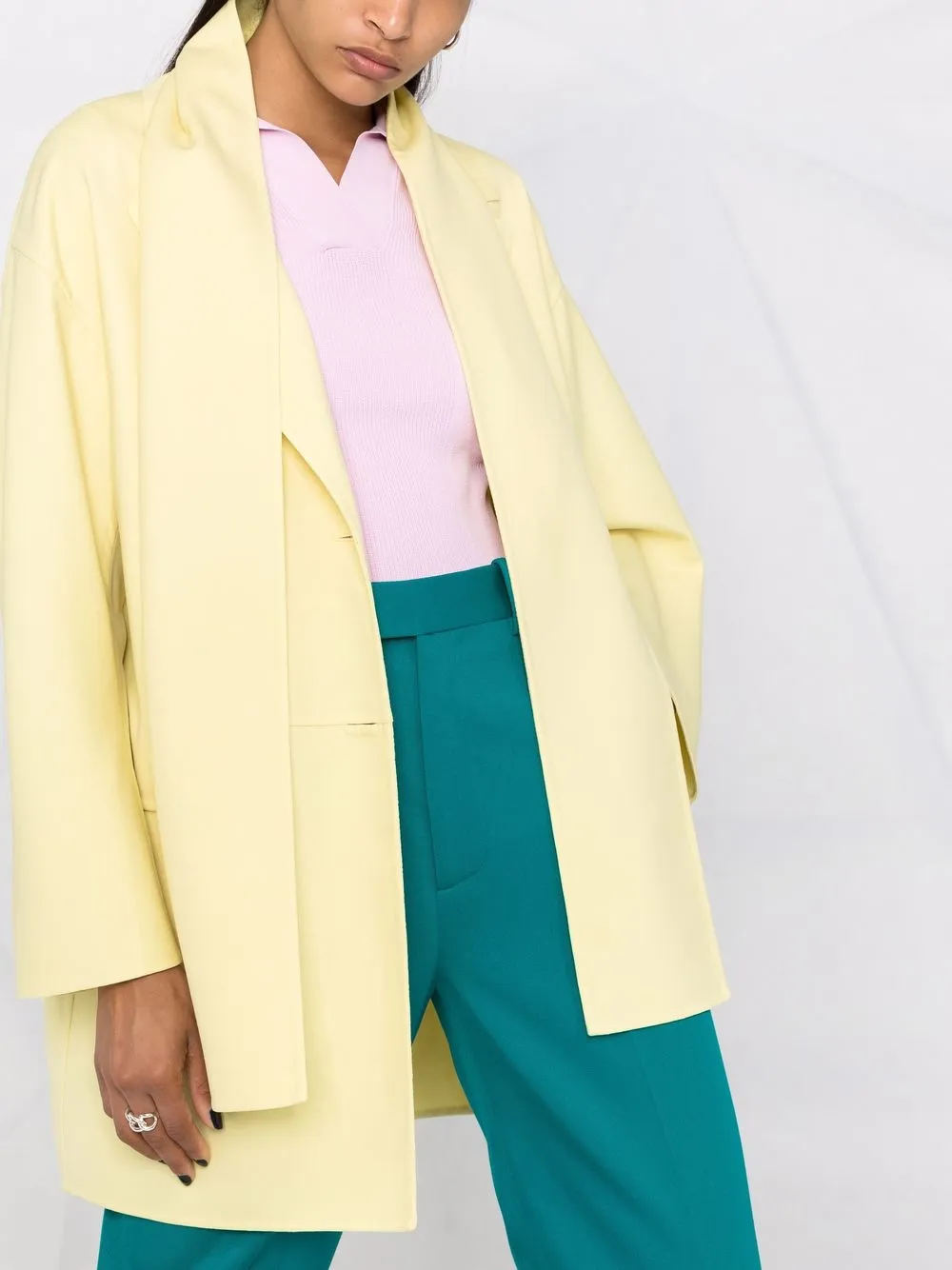 Ferragamo Single-breasted Virgin Wool Blazer In Yellow