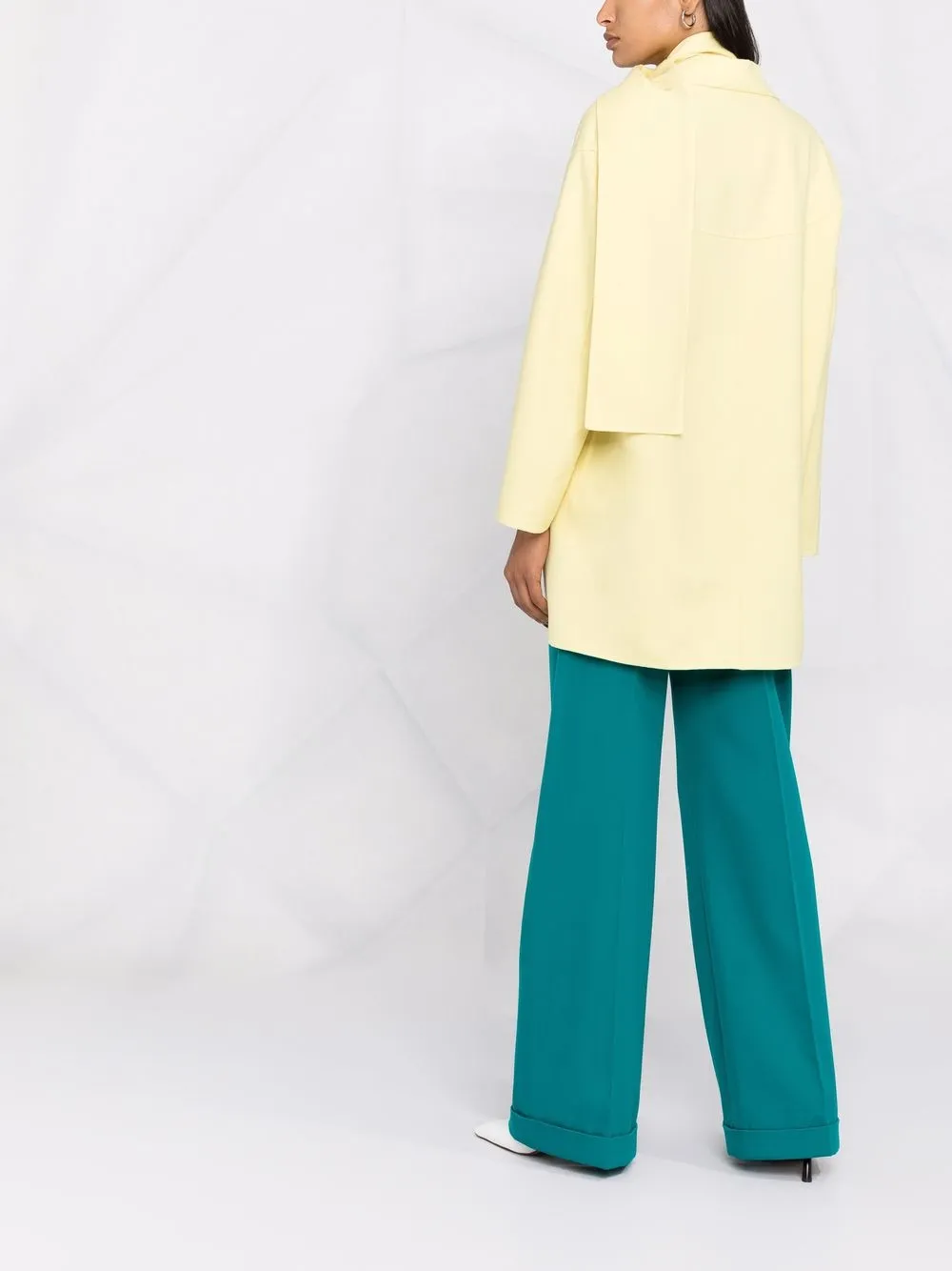 Ferragamo Single-breasted Virgin Wool Blazer In Yellow