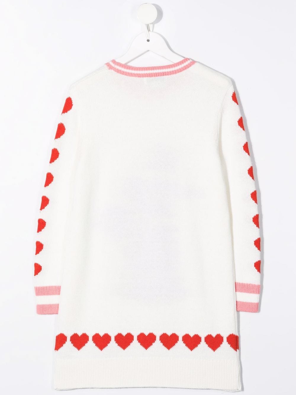 Shop Stella Mccartney Skating Dog Intarsia Knitted Dress In White