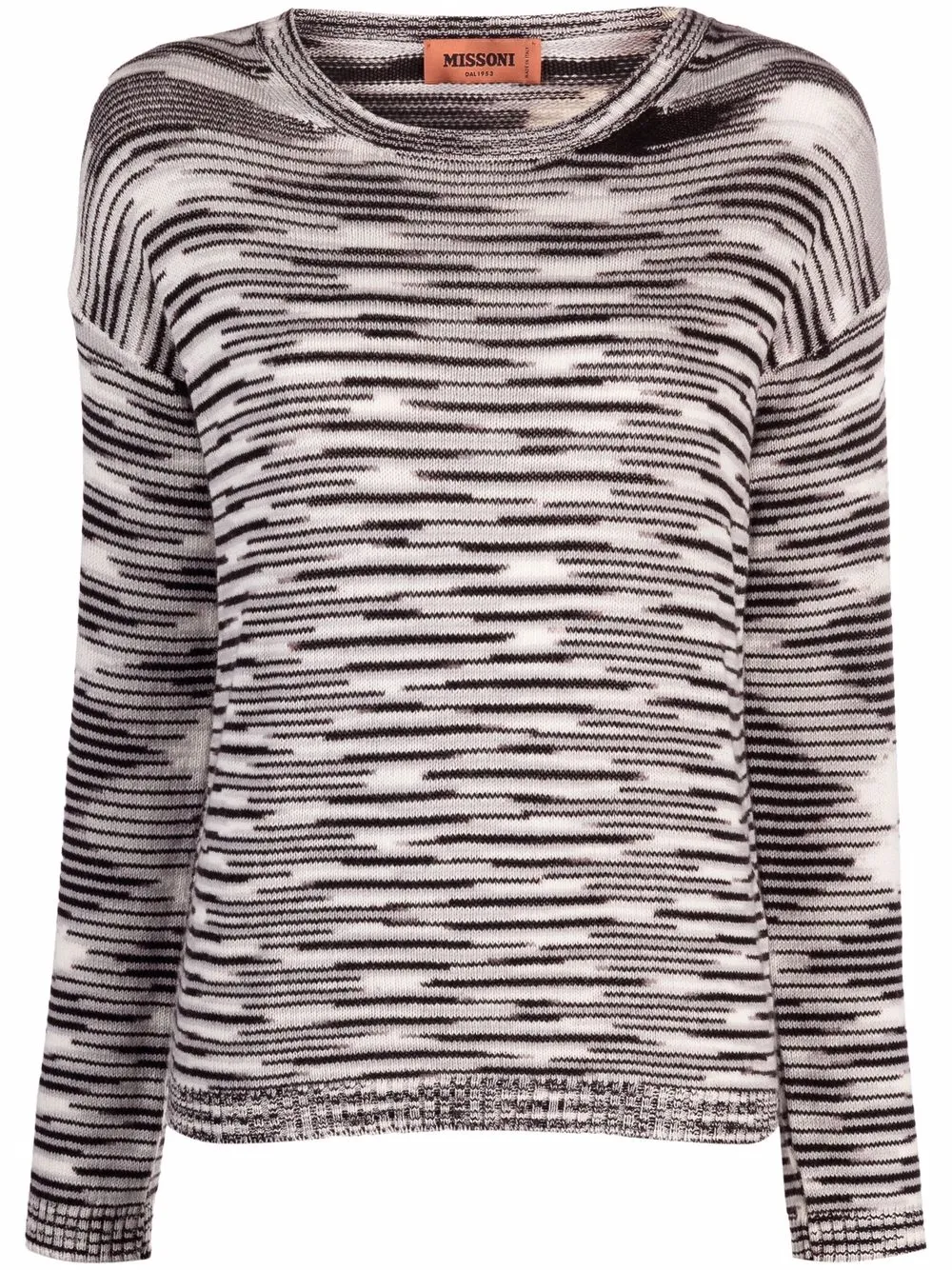 

Missoni irregular-stripe knitted relaxed-fit top - Black