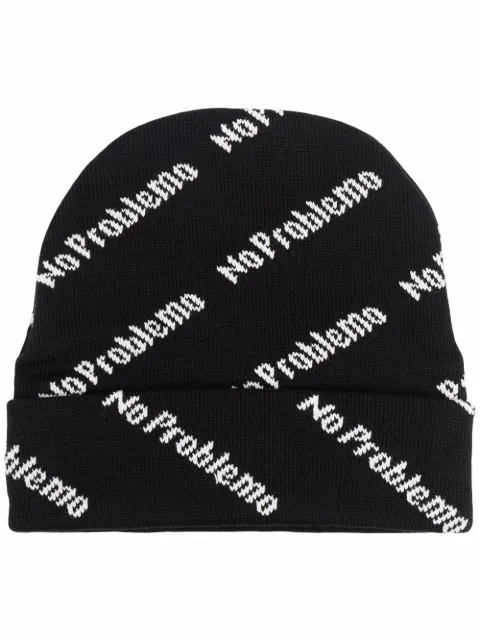 Shop Aries No Problemo knitted beanie 